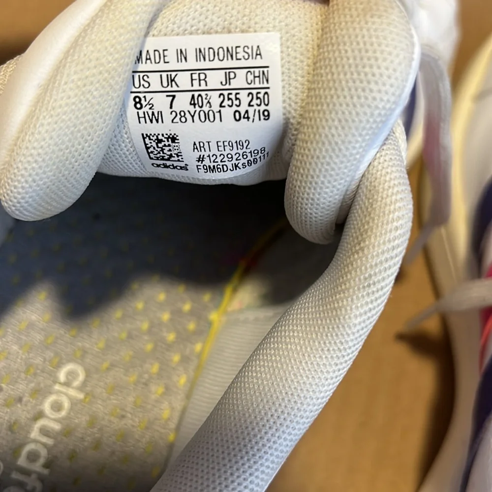 Adidas Women’s White Grand Court 'Energy Ink' Grant Court Sneakers size US 8.5 - Picture 10 of 15